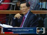 Saksi: Sen. Pres. Enrile, wala raw balak makipag-ayos sa nakasagutang si Sen. Alan Peter Cayetano
