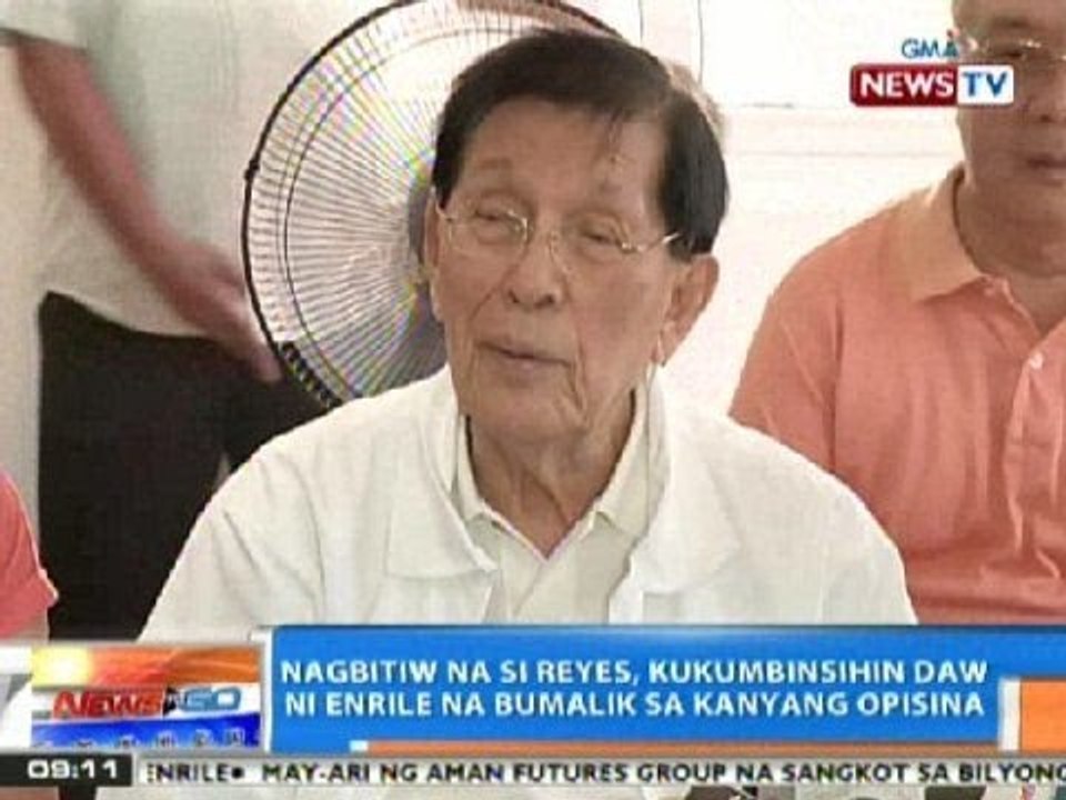 NTG: Nagbitiw na si Atty. Gigi Reyes, kukumbinshihin daw ni Enrile na bumalik sa kanyang opisina