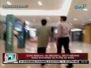 24 Oras: Ilang mamimili sa Megamall, nagtakbuhan nang makarinig ng putok ng baril