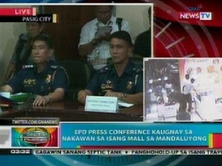 BP: Press briefing kaugnay ng panloloob sa isang mall sa Mandaluyong noong Sabado