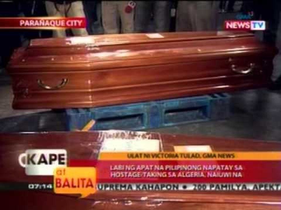 KB: Labi ng apat na Pilipinong napatay sa hostage-taking sa Algeria, naiuwi na