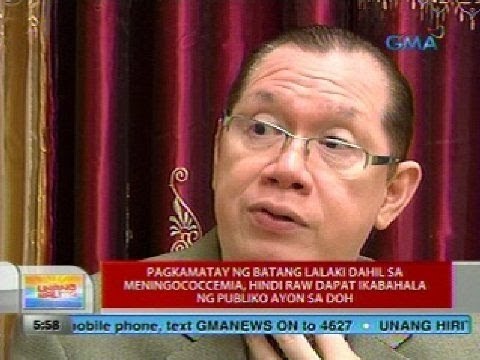 Pagkamatay ng batang lalaki dahil sa meningococcemia, hindi raw dapat ikabahala ayon sa DOH