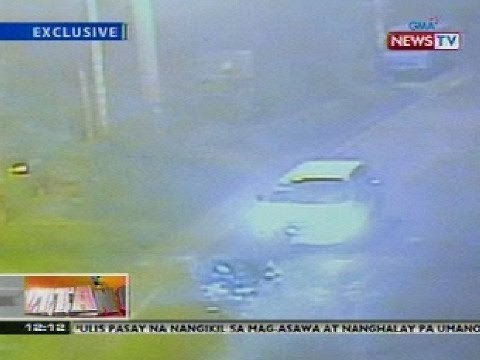 BT: Pagbangga ng motorsiklo sa isang kotse sa C6-road, na-hulicam