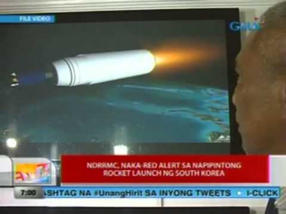 UB: NDRRMC, naka-red alert sa napipintong rocket launch ng South Korea