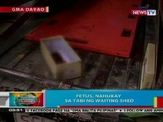 BP: Fetus, nahukay sa tabi ng waiting shed sa Davao City