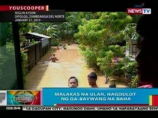 BP:  Malakas na ulan, nagdulot ng ga-baywang na baha sa Dipolog City