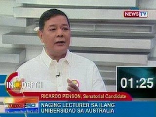 NTG: News to Go In Depth: Ricardo Penson, senatorial candidate