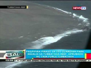 BP: USS Guardian, pagpipira-pirasuhin para matanggal sa pagkakasadsad sa Tubbataha Reef