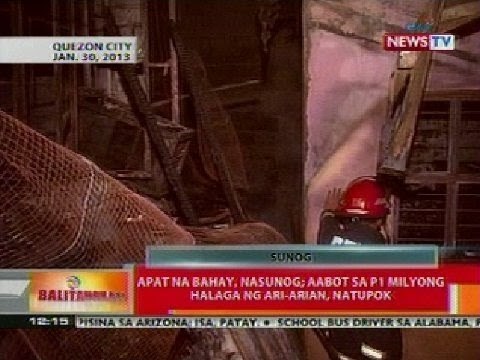 BT: Apat na bahay, nasunog; aabot sa P1 milyong halaga ng ari-arian, natupok