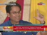 BT: DILG Sec. Mar Roxas, pambato daw ng Liberal Party sa 2016 Presidential Elections