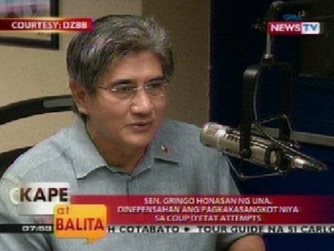 KB: Sen. Gringo Honasan, dinepensahan ang pagkakasangkot niya sa Coup D'Etat attempts