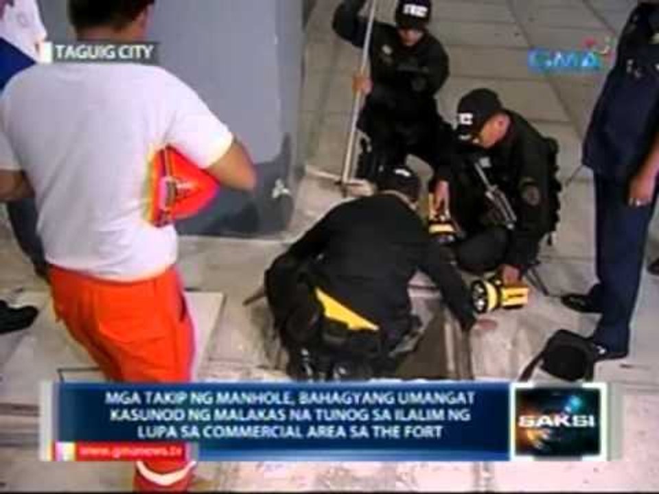 Malakas na tunog na nagpaangat sa mga takip ng manhole sa The Fort, inaalam kung dahil sa gas leak