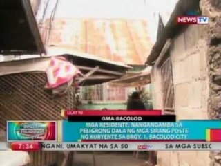 BP: Mga residente ng Brgy. 1, Bacolod City nangangamba sa peligrong dala ng mga sirang poste