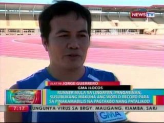 BP: Runner mula sa Lingayen, Pangasinan, susubukang makuha ang world record