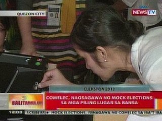 BT: Comelec, nagsagawa ng mock elections sa mga piling lugar sa bansa
