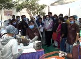 Gujarat CM Vijay Rupani at Namo Namah Parivar NGO with saving birds Dharnidhar derasar in Ahmedabad