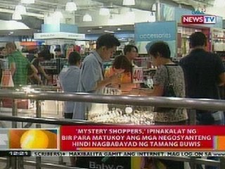 BT: 'Mystery shoppers', ipinakalat para matukoy ang mga negosyanteng hindi nagbabayad ng buwis