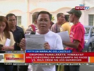 BT: Grupong Pamalakaya, hinikayat ng gobyerno na magsampa ng kaso vs crew ng USS Guardian