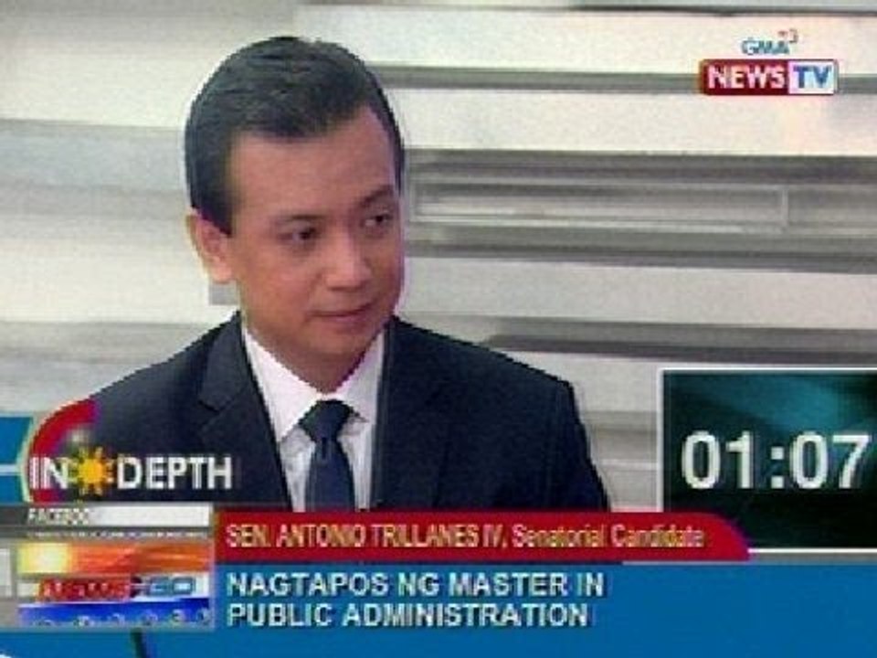NTG: News to Go In Depth: Sen. Antonio Trillanes IV, senatorial candidate