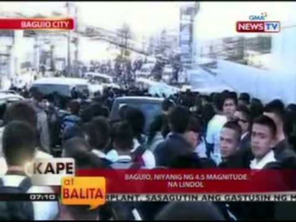 KB: Baguio, niyanig ng 4.5 magnitude na lindol