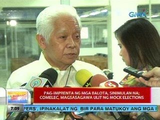 UB: Pag-imprenta ng mga balota, sinimulan na; COMELEC, magsasagawa ulit ng mock elections