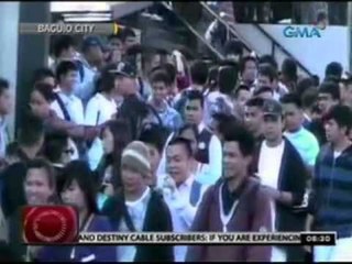 Mga estudyante ng Saint Louis University sa Baguio City, naglabasan sa eskwelahan nang lumindol