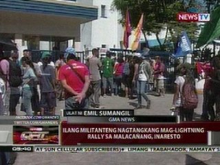 QRT: Ilang militanteng nagtankang mag-lightning rally sa Malacañang, inaresto