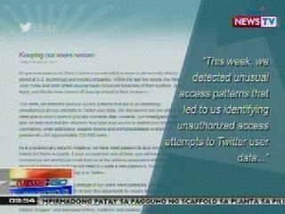 NTG: 250,000 users, posibleng apektado sa malawakang pag-hack sa Twitter database