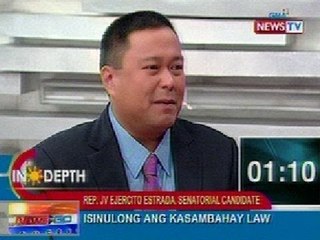 NTG: News to Go In Depth: Rep. JV Ejercito Estrada, senatorial candidate