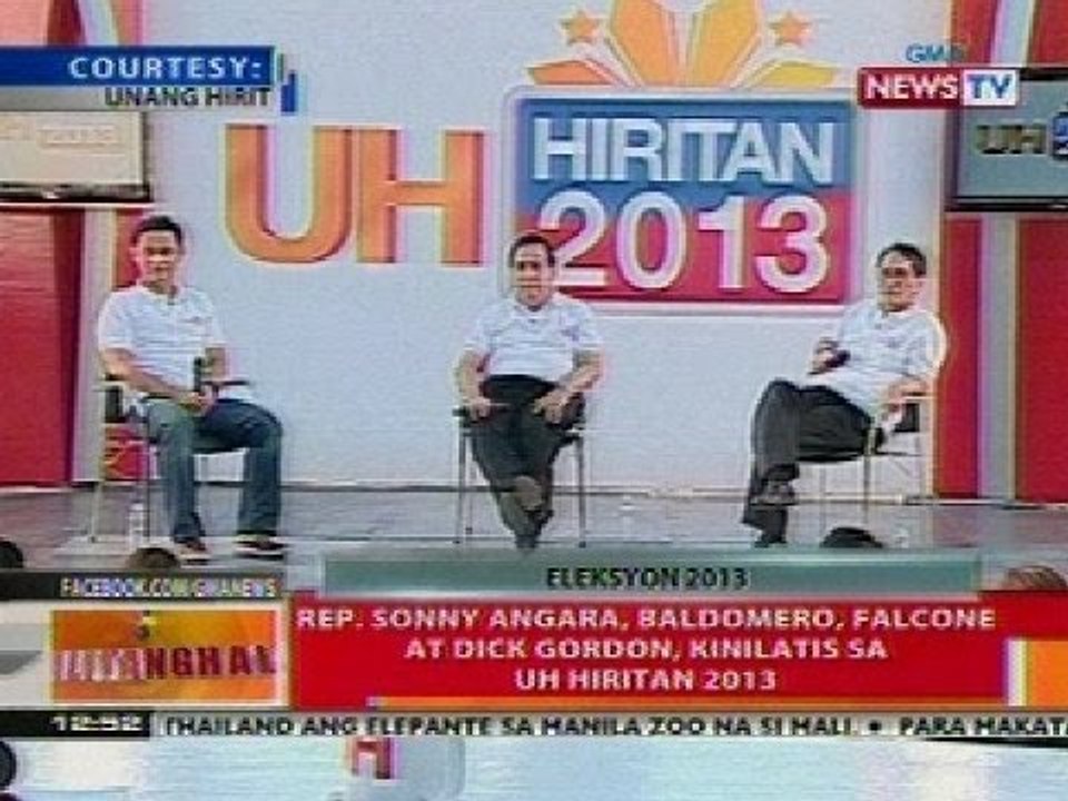BT: Rep. Sonny Angara, Baldomero, Falcone at Dick Gordon, kinilatis sa UH Hiritan 2013
