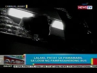 BP: Lalaki sa Albay, patay sa pamamaril sa loob ng pampasaherong bus