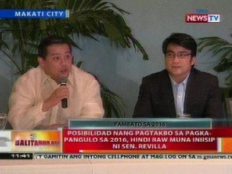 BT: Posibilidad nang pagtakbo sa pagka-pangulo sa 2016, hindi iniisip si Sen. Revilla