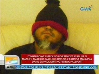 UB: Manuel Amalilio, makukulong ng 2 taon sa Malaysia dahil sa paggamit ng pekeng passport