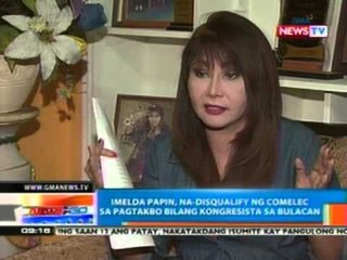 NTG: Imelda Papin, na-disqualify ng COMELEC sa pagktakbo bilang kongresista sa Bulacan