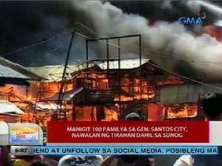 UB: Mahigit 100 pamilya sa Gen. Santos City, nawalan ng tirahan dahil sa sunog
