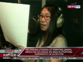 SONA: Recording studios at printing shops, abala na sa dagsa ng mga kliyenteng kandidato sa eleksyon