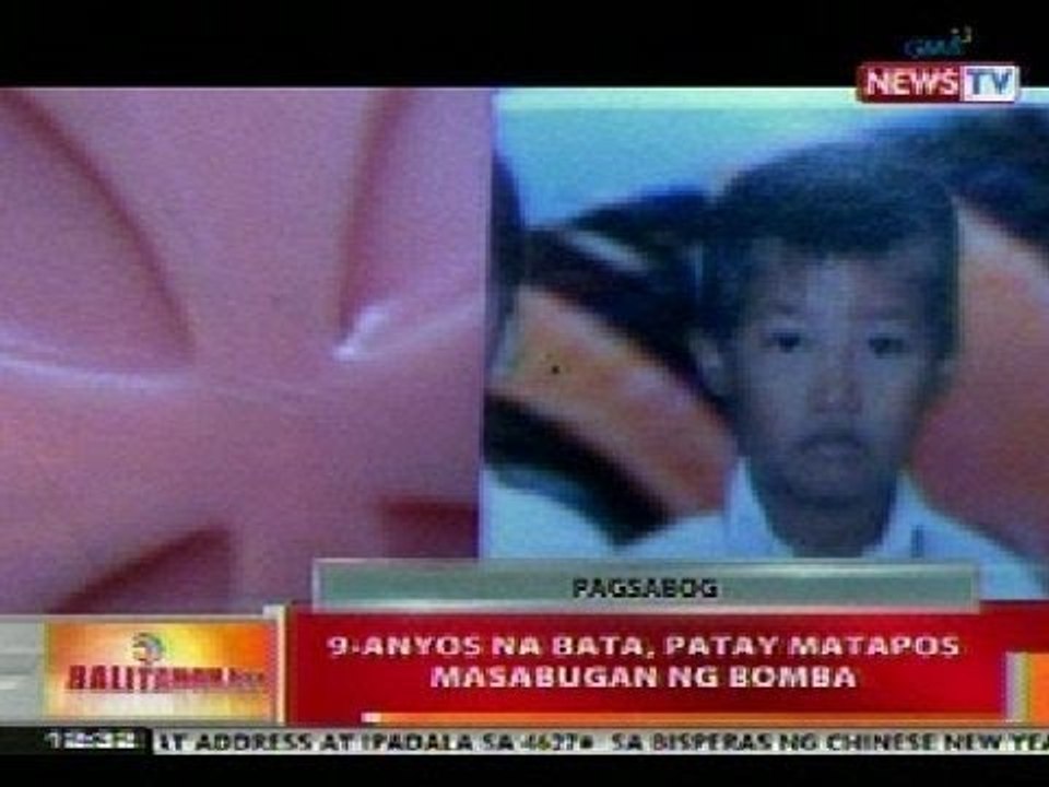 BT: 9-anyos na bata, patay matapos masabugan ng bomba sa Isabela