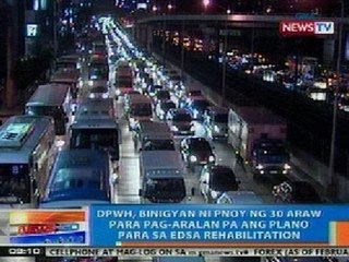 NTG: DPWH, binigyan ni PNoy ng 30 araw para pag-aralan pa ang EDSA rehabilitation