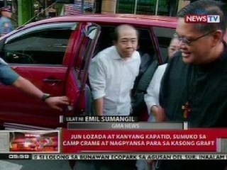 QRT: Jun Lozada at kapatid, sumuko sa Camp Crame at nagpiyansa para sa kasong graft