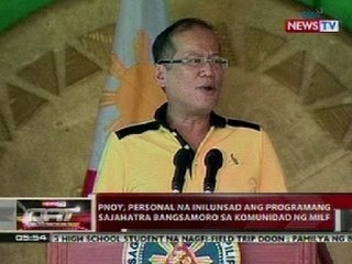 QRT: PNoy, personal na inilunsad ang programang Sajahatra Bangsamoro sa komunidad ng MILF