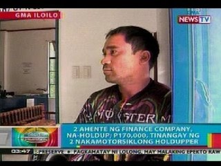 BP: 2 ahente ng finance company sa Iloilo, na-holdup; P170,000, natangay