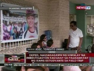 QRT: DepEd, nagsasagawa ng hiwalay na imbestigasyon sa pagkamatay ng estudyante sa field trip