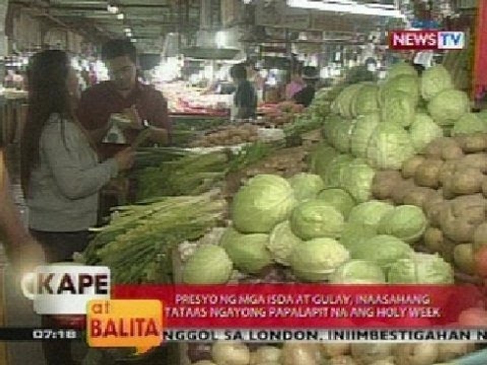 KB: Presyo ng isda at gulay, inaasahang tataas ngayong Holy Week