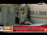 BT: OFW mula Saudi Arabia, namatay sa loob ng eroplano habang papauwi ng Pilipinas