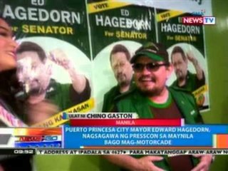 Puerto Princesa City Mayor Edward Hagedorn, nagsagawa ng presscon sa Maynila bago mag-motorcade