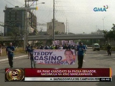 24Oras: Iba pang kandidato sa pagka-senador, nagsimula na ring mangampanya