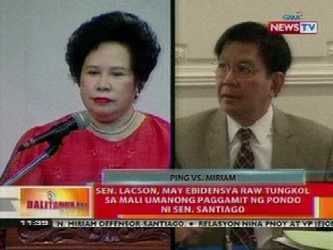 BT: Sen. Lacson, may ebidensya tungkol sa maling paggamit ng pondo ni Sen. Santiago