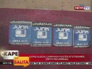 KB: Ilang illegal campaign poster at streamer, sinita ng Comelec