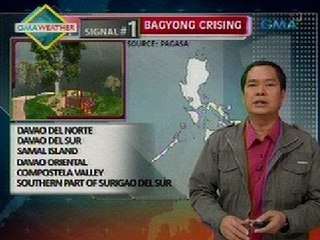 24Oras: Malaking bahagi ng Mindanao, inulan dahil sa Bagyong Crising