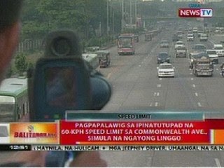 BT: Pagpapalawig sa 60-kph speed limit sa Commonwealth Ave., simula na ngayong linggo